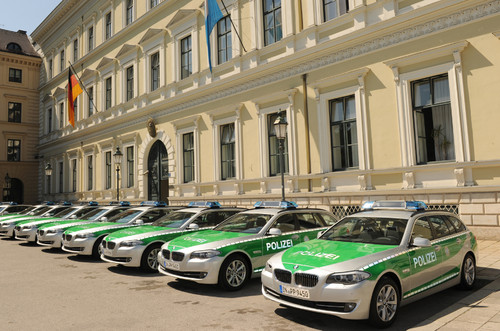 BMW-Fahrzeuge für die Bayerische Polizei.