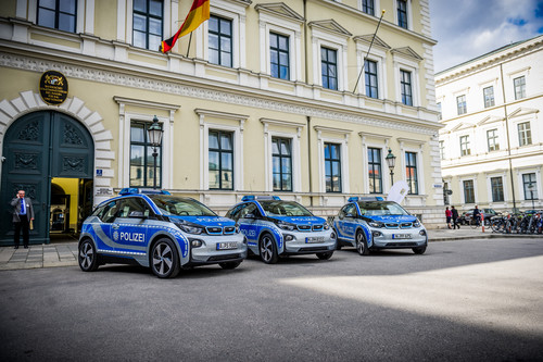 BMW i3 der bayrischen Polizei.