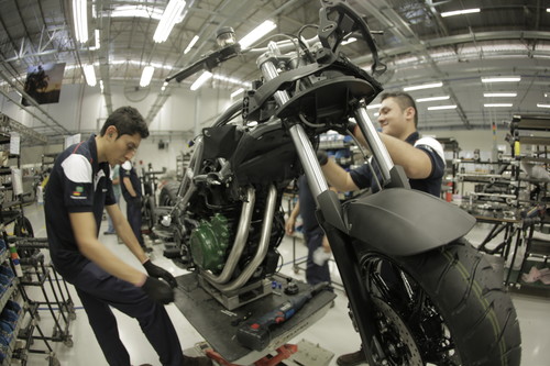 BMW-Motorradproduktion im brasilianischen Werk Manaus.