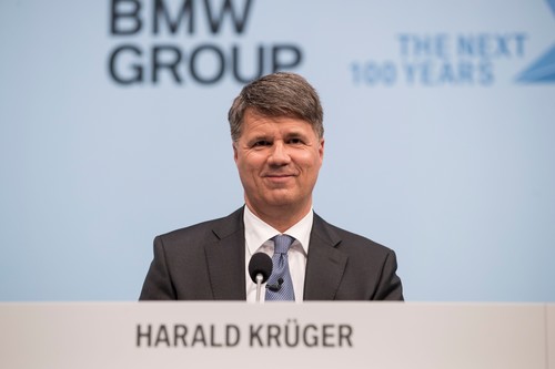 BMW-Vorstandsvorsitzender Harald Kürger auf der Bilanzpressekonferenz.