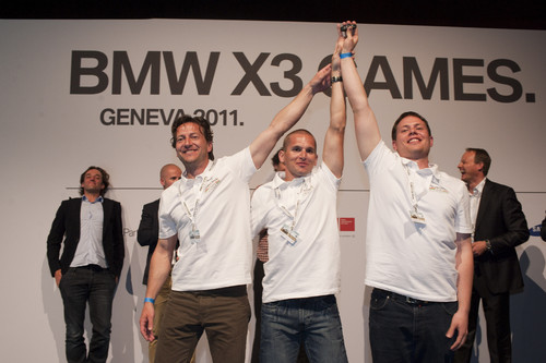 BMW X3 Games - Die Sieger (von links): Szabolcs Majthényi, Miklós Vatai, Ádám Baksay-Szabó.