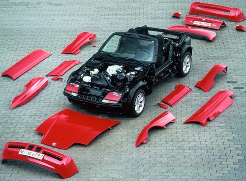 BMW Z1 mit Kunststoffkarosserie (1988-1991).