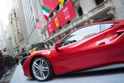 Börsengang von Ferrari an der New Yorker Börse.