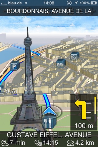 Bosch Navigation App - Paris (iPhone).