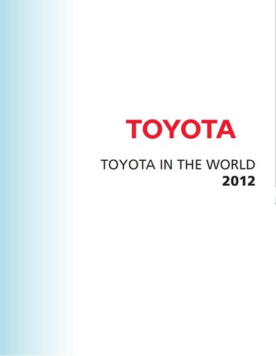 Broschüre &quot;Toyota in the World&quot;.