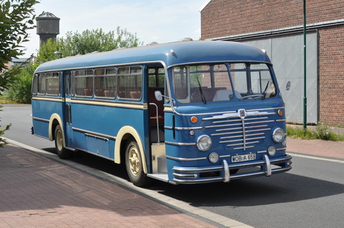 Büssing-Bus von 1955, der bis in die späten 1970er-Jahre bei Volkswagen als Werksbus im Einsatz war.