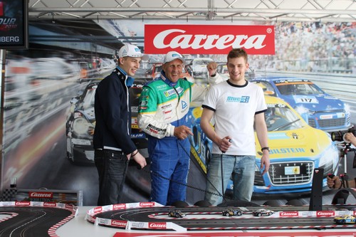 Carrera-Markenbotschafter (von links): Ferdinand, Hans-Joachim und Johannes Stuck.