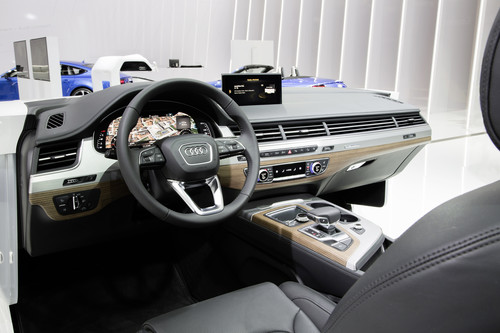 CES 2015: Interieurmodell des Audi Q7.