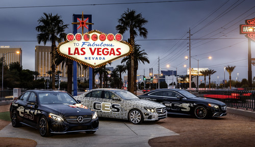 CES 2016 à la Mercedes-Benz: C-, E- und S-Klasse in Las Vegas.