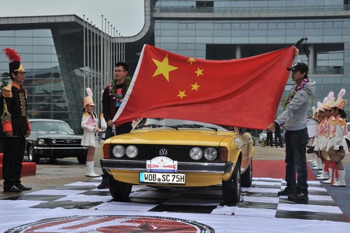„Classic Cars Challenge China“ (4C) 2013: Der VW Scirocco I von 1974 gewann die Rallye.