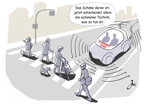 Comic "Maschinen und Moral". 