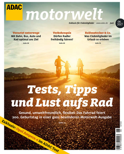 Cover der Juni Ausgabe der ADAC-Motorwelt.