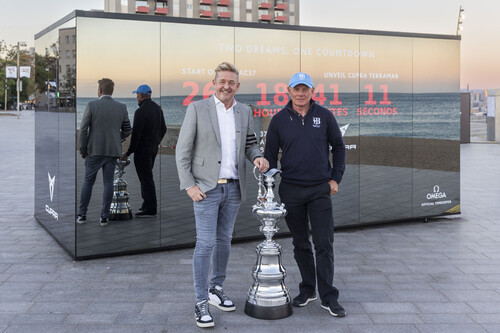 Cupra-CEO Wayne Griffiths (l.) mit Grant Dalton, CEO America’s Cup.