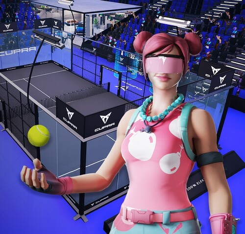 Cupra ist im Videospiel Fortnite mit einem Padelcourt vertreten.