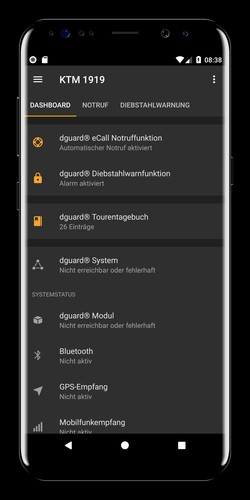 D-Guard-App mit neuer Benutzeroberfläche.