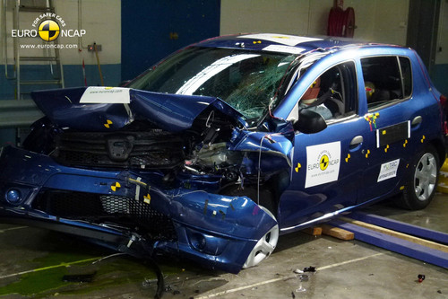Dacia Sandero im Euro-NCAP-Crashtest.