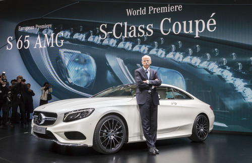 Daimler-Chef Dr. Dieter Zetsche bei der Präsentation des neuen Mercedes-Benz S-Klasse Coupé in Genf.