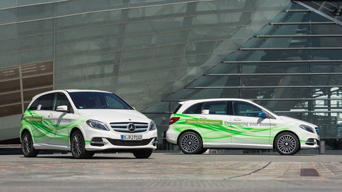 Daimler Fleet Management nimmt mit zwei Mercedes-Benz B-Klassen Electric Drive.