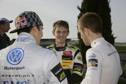 Daniel Abt, Marco Wittmann, Laurens Vanthoor (v.l.), VW-Piloten in der Formel-3-Euroserie.