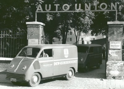 Das erste Fahrzeug, das aus der Ingolstädter Auto Union Produktion lief Der DKW F 89 L Schnellaster
