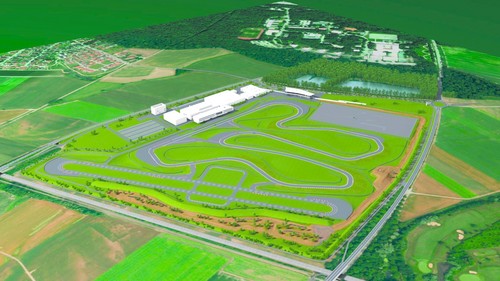 Das geplante „Audi Driving Experience Center“ in Neuburg.
