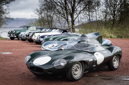 Das Jaguar-Aufgebot zur Mille Miglia 2015.