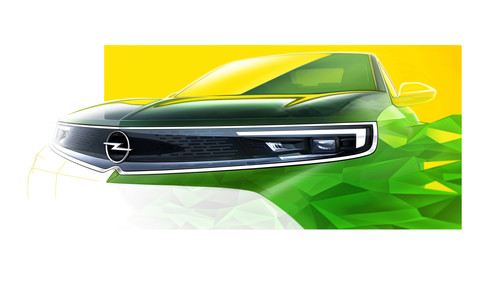 Das neue Marken-Gesicht „Vizor“ von Opel.