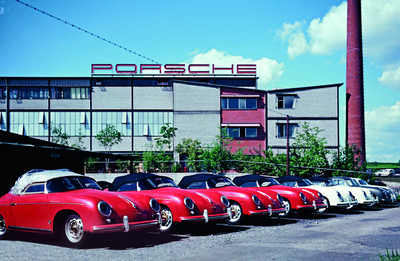 Das Porsche-Werk 2 in Zuffenhausen im Jahr 1957.