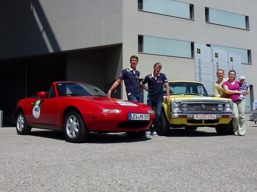 Das Team „40 Jahre Mazda Deutschland“ bei der 1. Bodensee-Klassik.