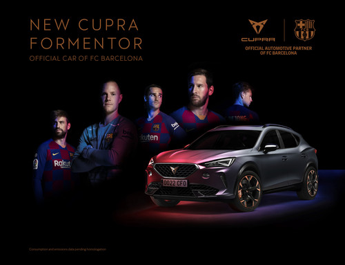 Der Cupra Formentor ist offizielles Vereinsfahrzeug des FC Barcelona.