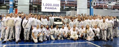 Der einmillionste Panda der vierten Modellgeneration aus dem Fiat-Werk in Pomigliano d&#039;Arco.
