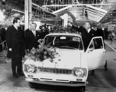 Der erste Ford Escort rollte am 16. Januar 1970 in Saarouis vom Band.