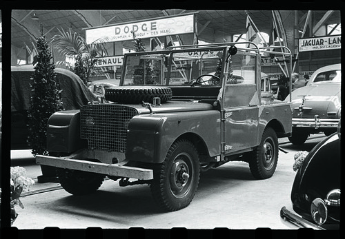 Der erste Land Rover auf der Amsterdam Motor Show 1948.