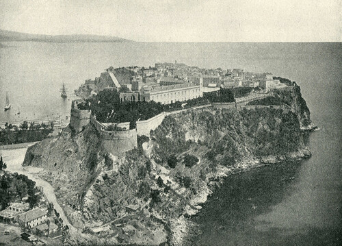 Der Fels von Monaco im Jahre 1890.