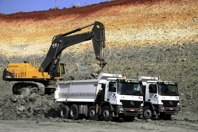 Der Mercedes-Benz Actros kommt in Brasilien insbesondere im Bergbau zum Einsatz.