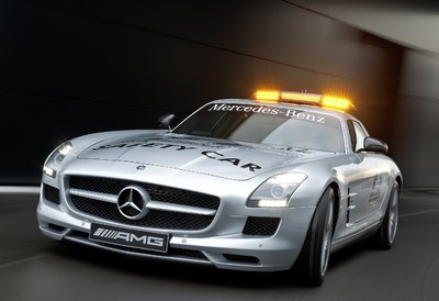 Der Mercedes-Benz SLS AMG ist Safety Car der Formel 1. 