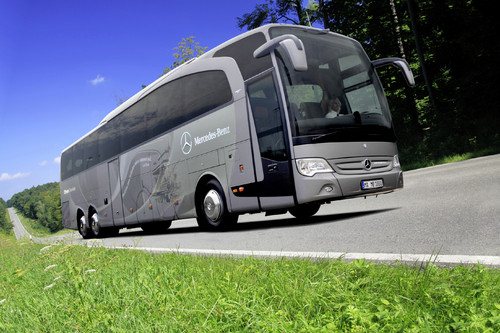 Der Mercedes-Benz Travego „Edition 1” ist der erste Reisebus mit Euro-VI-Antrieb.