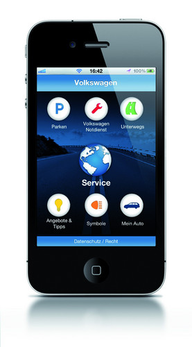 Der perfekte „Beifahrer“: Die neue Volkswagen Service App.