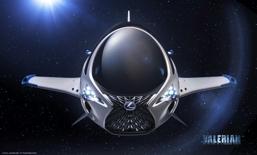 Der von Lexus entworfene „Skyjet“ für den Science-Fiction-Film „Valerian – Die Stadt der tausend Planeten“.