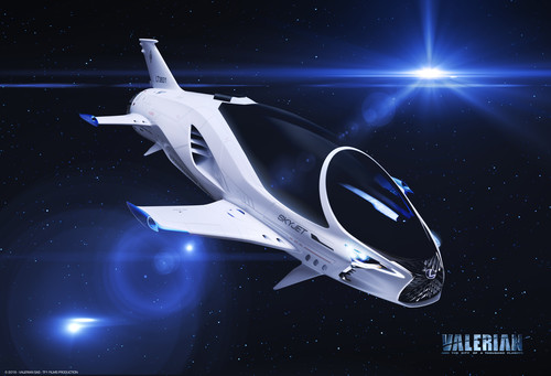 Der von Lexus entworfene „Skyjet“ für den Science-Fiction-Film „Valerian – Die Stadt der tausend Planeten“.