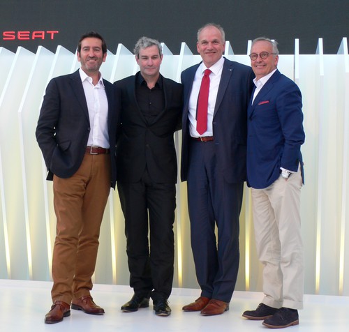 Designer-Gipfel in Martortell: Alejandro Mesonero, Luc Donkerwolke, Jürgen Stackmann, Walter de Silva (von links). 