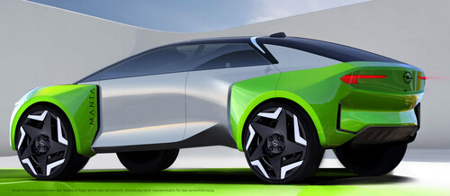 Designskizze: Opel Manta-e Concept.