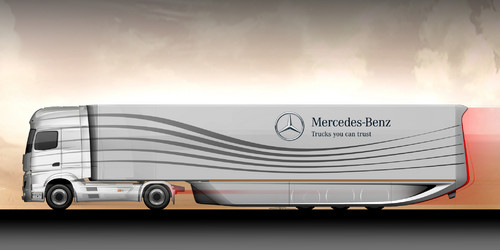 Designstudie „Aero-Trailer“ von Mercedes-Benz.