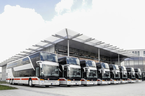 Deutsche Bahn erweitert Flotte mit Setra Doppelstockbussen.