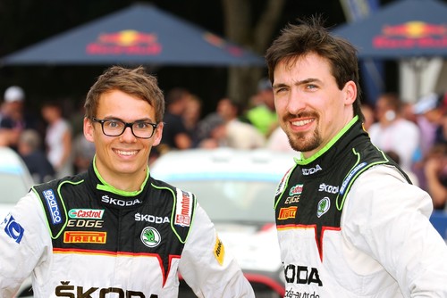 Deutsche Rallyemeister 2017: Fabian Kreim (l.) und Frank Christian.