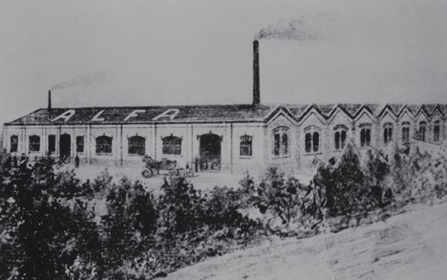Die Alfa-Fabrik im Mailänder Vorort Portello in den 1910er-Jahren.