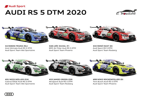 Die Audi-Teams 2020.