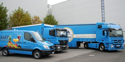 Die Brauerei Rapp aus Kutzenhausen bei Augsburg verstärkt ihre Fahrzeugflotte um 22 Mercedes-Benz Actros und Axor.