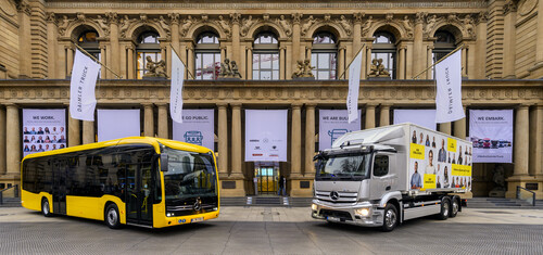 Die Daimler Truck Holding AG startet an der Frankfurter Börse.