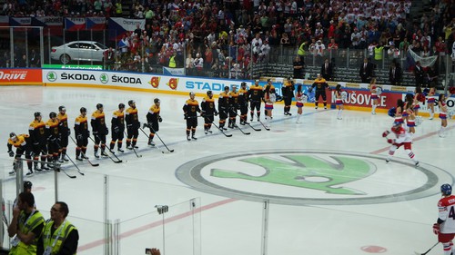 Die deutsche Eishockey-Nationalmannschaft.